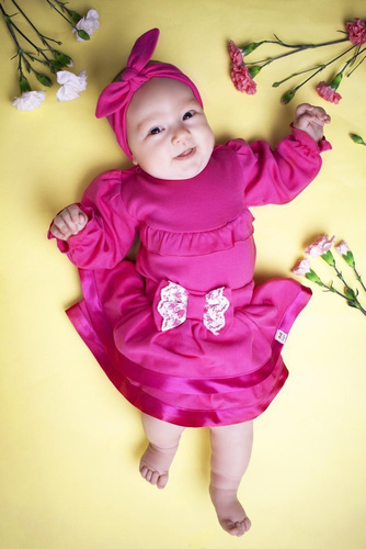 Body z długim rękawem 251F Jasmina Marija - fuksja