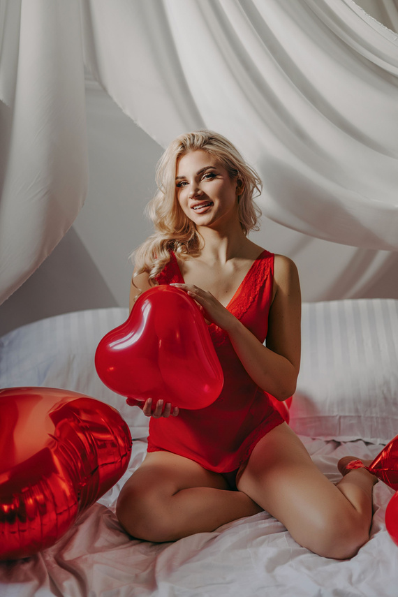 Siateczkowa Koszula Nocna Herty Teyli - czerwona