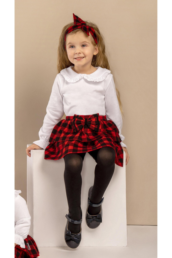 163571 Magia Świąt Bluzka z długim rękawem Nicol - biały