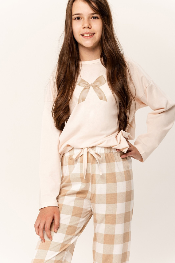 Piżama dla dziewczynki 3286 Riley Taro - morelowy