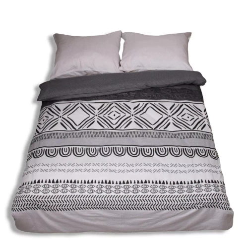 Pościel flanelowa ornamenty F-91 Matex szary/grafitowy