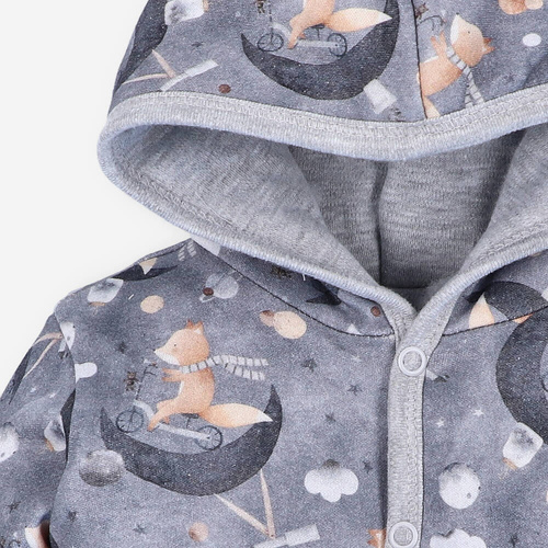 Kurtka dwuwarstwowa Space Tour z bawełny organicznej Nini szary