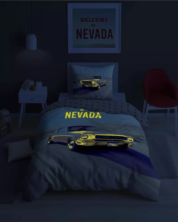 Pościel bawełniana świecąca w ciemności samochód Detexpol