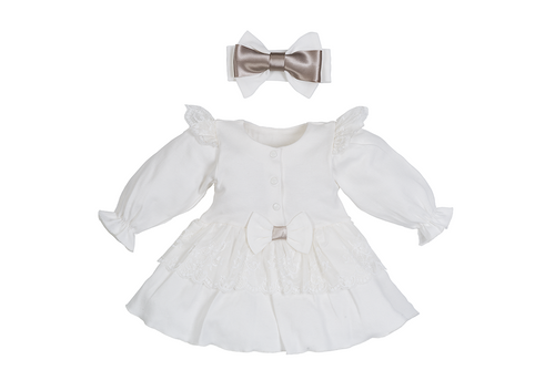 Sukienka + opaska 184E Bella Marija - ecru