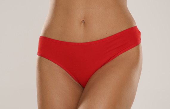 De Lafense 004 Limited – figi klasyczne damskie, wiskoza z elastanem - czerwony