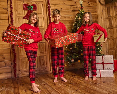 Piżama dziewczęca 592/174 594/174 Celebrate Cornette czerwony