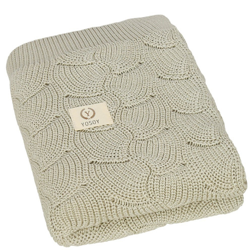 Kocyk WAVES eco cotton Ivory Yosoy 