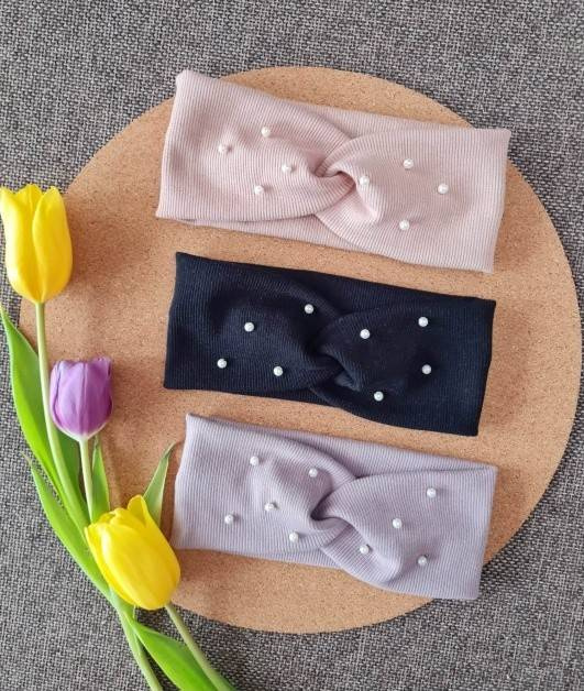 Damska opaska na głowę 16KC Marija - czarny