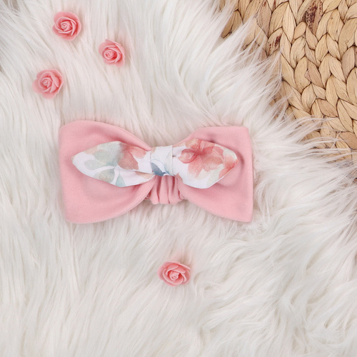 Opaska dla dziewczynki z bawełny organicznej Kolorowe kwiatki Nini