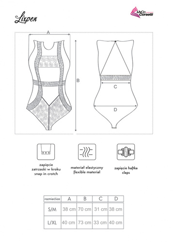 Body damskie Lixpen LC 90612 LivCo Corsetti Fashion