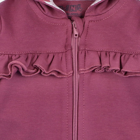 Bluza dresowa z bawełny organicznej Wesoła Panda Nini fioletowy