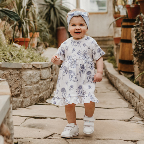 Sukienka z krótkim rękawem Botanic Eevi - biały druk