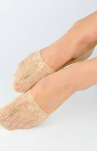 SN053 Baleriny stopki damskie Noviti - beżowe