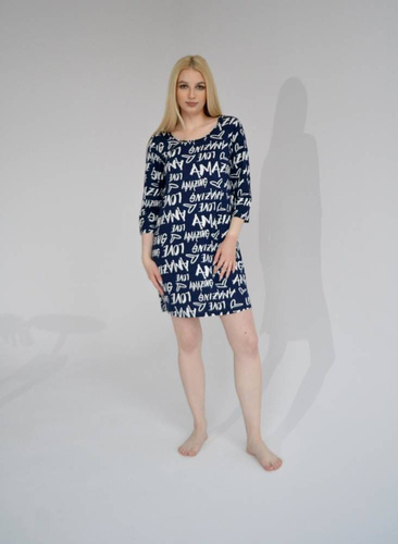 Koszula Nocna 610 Amazing Forex - granatowy-biały