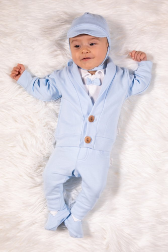 169400 Mix Komplet 5-częściowy nadruk Nicol - niebieski