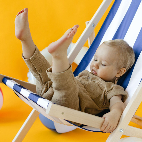 Rampers niemowlęcy muślinowy Elephant  Eevi - beżowy