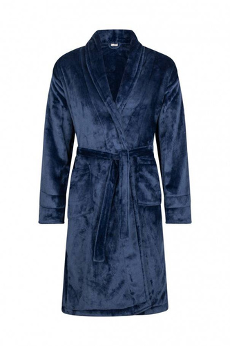 Szlafrok męski King + Korona ByShelly - granatowy/złoty