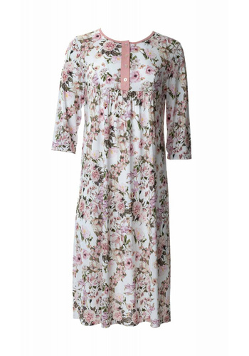 Koszula nocna 86442 Pola z rozpinanym dekoltem Mewa różowy 