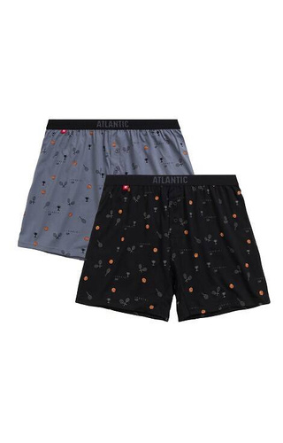 Bokserki męskie 2MBX-052  A'2 Atlantic - niebieski -czarny