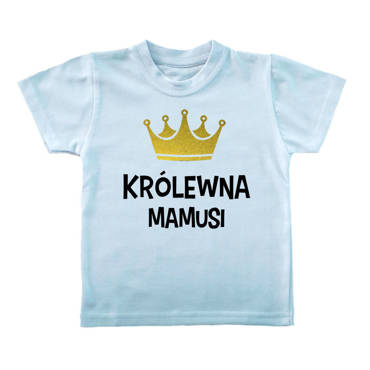 Koszulka dziecięca "KRÓLEWNA MAMUSI"  Moocha biały