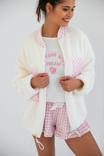 Bluza damska Nanny Sensis - ecru różowy