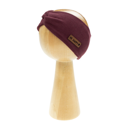 Opaska Nicol Alisa 217066 – prążkowana, burgundowa, bawełniana