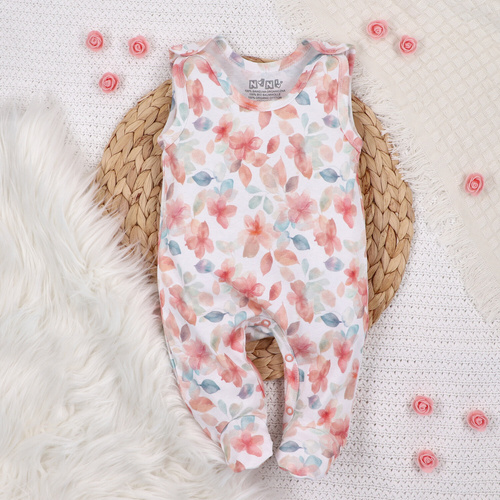 Śpiochy z bawełny organicznej Kolorowe kwiatki Nini druk