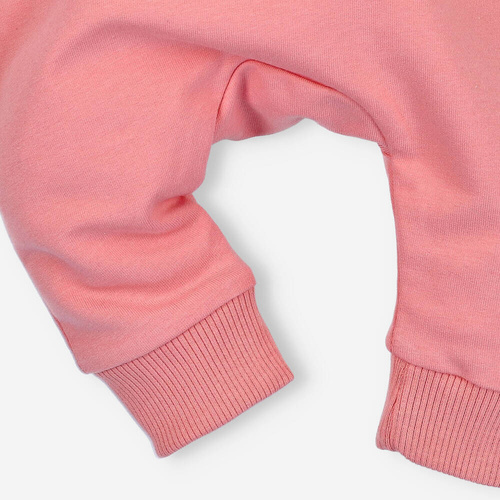 Spodnie dresowe z bawełny organicznej Śliweczki Nini koralowy 