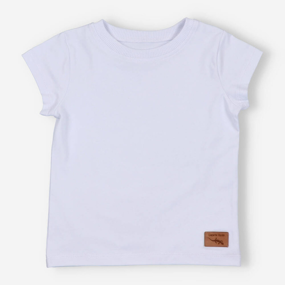 T-shirt dla chłopca KAR-2007/BIA Lagarto Verde biały 