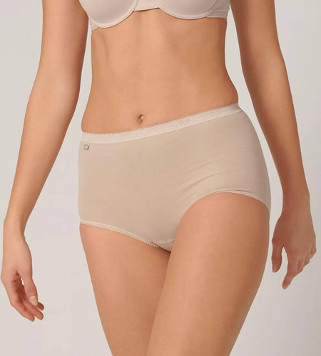 Figi Damskie Basic + Maxi Sloggi- beżowy