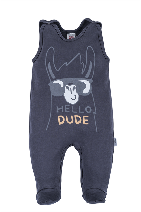 Śpiochy niemowlęce "Hello Dude G" Makoma grafitowy 