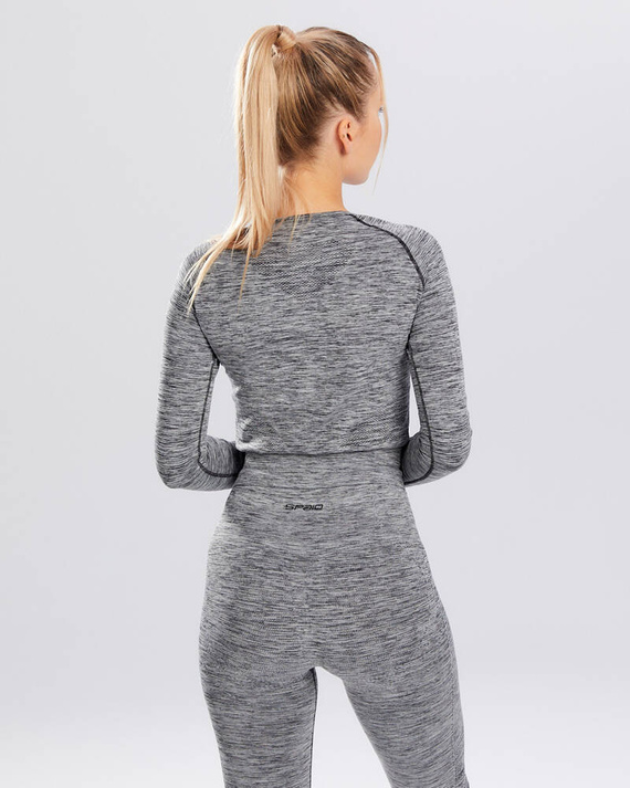 Bluzka damska długi rękaw Melange Rashguard Spaio grey