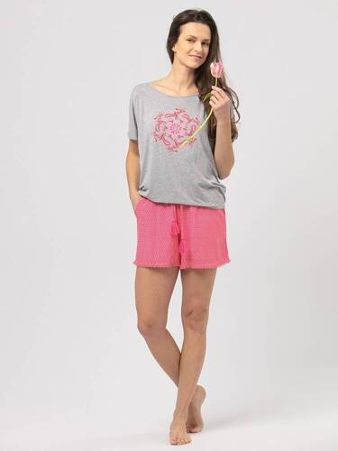 Piżama Damska LNS 562    Key  szary