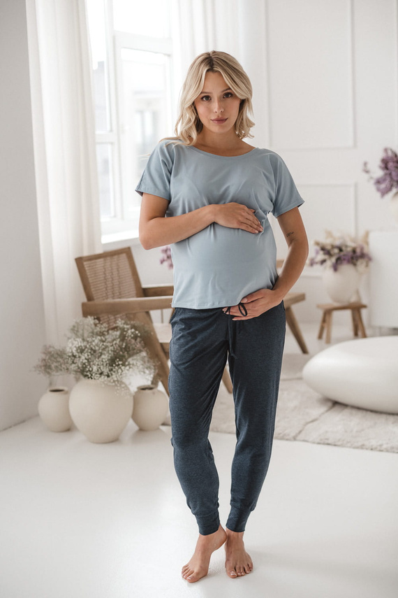 Joggersy spodnie ciążowe Milk&Love grafitowy