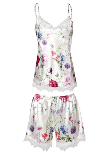 Komplet piżama damska Flowers DKaren -DK-KV granatowy