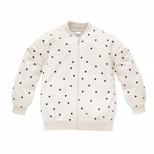 Rozpinana bluza Tres Bien Pinokio - ecru groszki