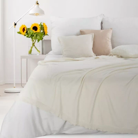 Koc narzuta Emi Eurofirany kremowy