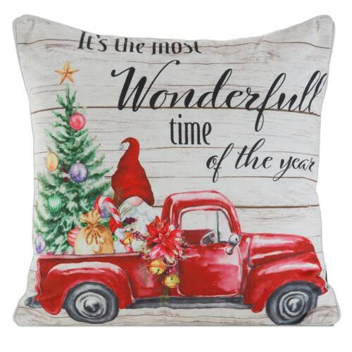 Poszewka świąteczna samochód welurowa Chp 123 Eurofirany biały