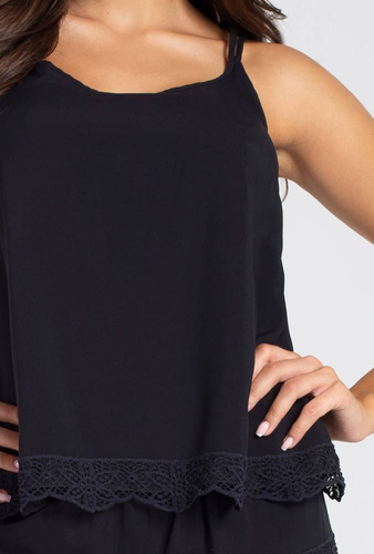 42674S Cami Estelle Koszulka Piżamowa Gatta  - czarny