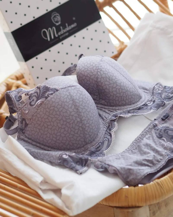 Biustonosz push up 19104 Stella Mediolano stalowy