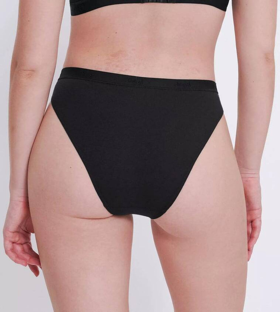 Figi Damskie Casual High leg Sloggi Go - black