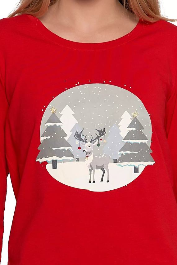 Piżama Moraj PDD4800-012 – bawełniana, z długim rękawem i wzorzystymi spodniami