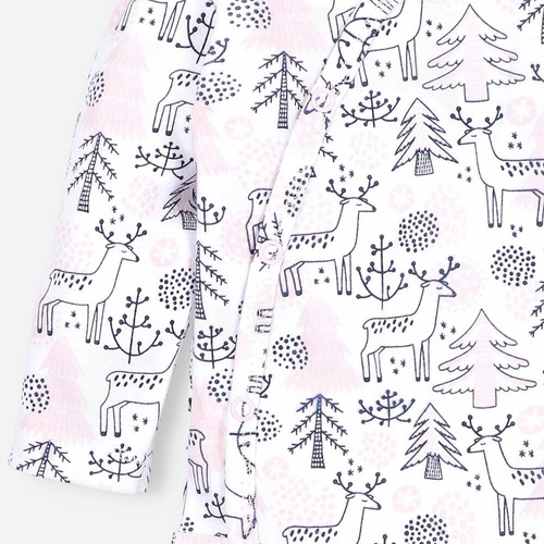 Body kopertowe z bawełny organicznej Jelonki Nini druk