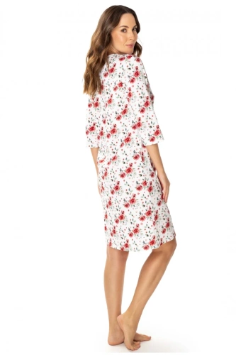 Koszula nocna 86677 Malina Mewa kwiaty 