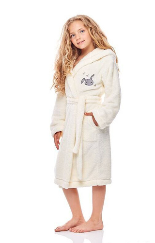 Szlafrok dziecięcy RB-003 L&L ecru