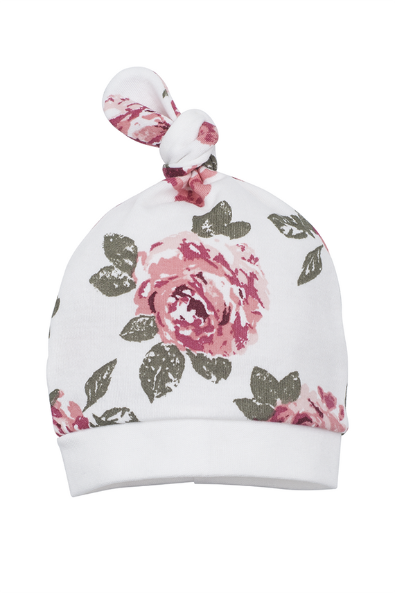 Czapeczka z węzełkiem "ROSES D" Makoma