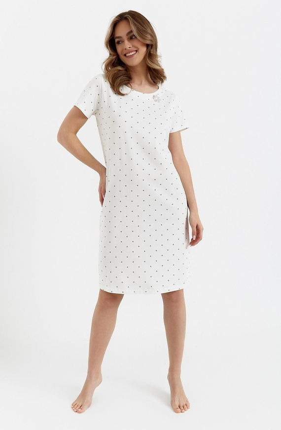 Koszula nocna z bawełny 441 Cana - ecru