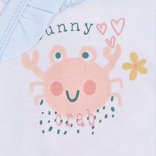 Body kopertowe z bawełny organicznej Sunny Nini biały 