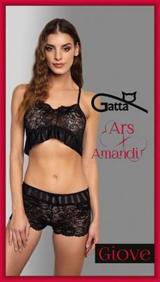 Komplet 2-częściowy 9014 Giove  Gatta czarny