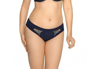 Figi Brazyliany Damskie GFP 985 Susanna  Gaia granatowy kwiaty